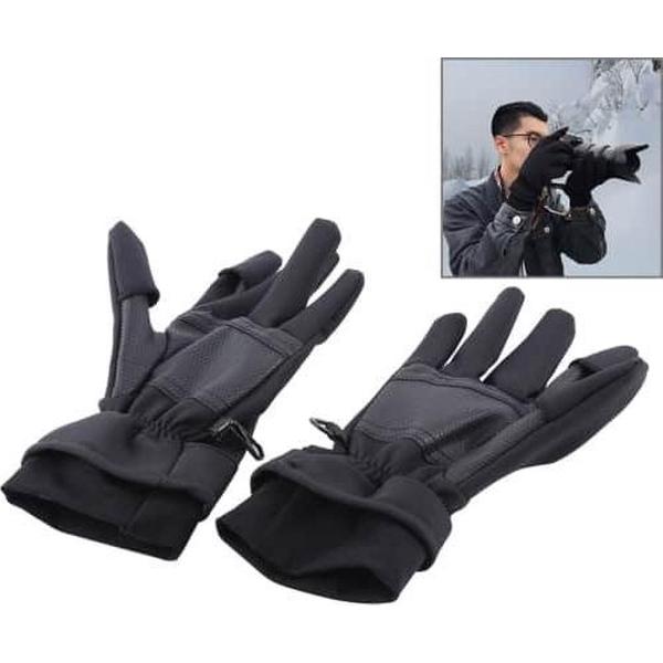 Buitensporten Windstopper Winter Warme Fotografiehandschoenen met volledige vingers, Maat: L.