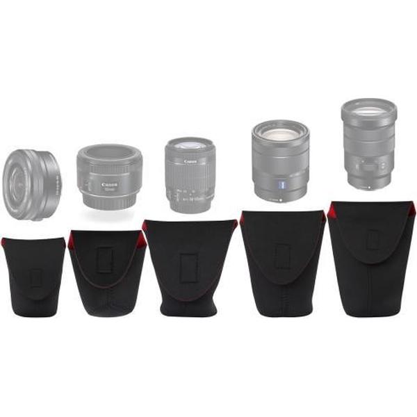 5 in 1 SLR Camera Lens Pakket Verdikking Schokbestendige Neopreen Lens Opbergtas Sticky Deduction