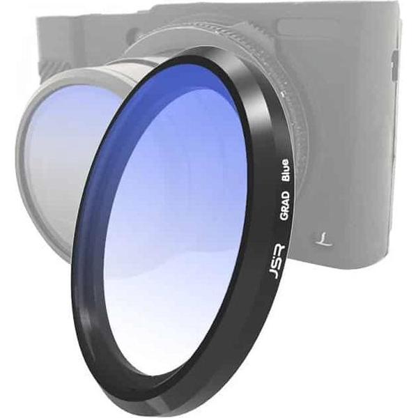 JSR Gradient gekleurde lensfilter voor Panasonic LUMIX LX10 (gradiÃ«ntblauw)