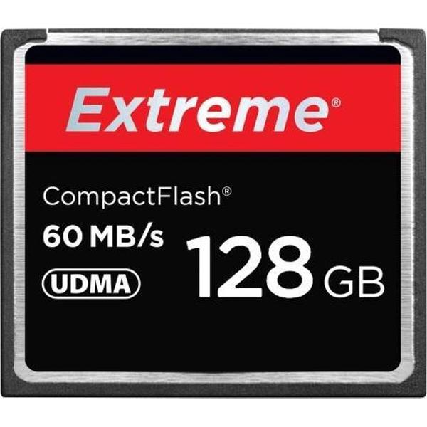 128 GB Extreme Compact Flash-kaart, 400x leessnelheid, tot 60 MB / S (100% werkelijke capaciteit)