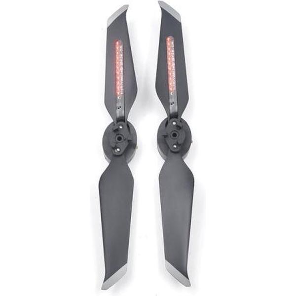 Een paar STARTRC LED rode lamp kralen DIY creatieve tekst Flash Propeller voor DJI Mavic 2 (zwart)