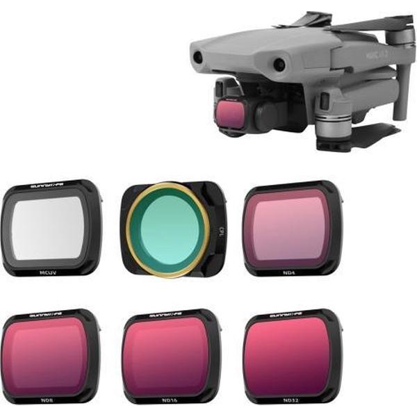 Sunnylife AIR2-FI9288 6 in 1 voor DJI Mavic Air 2 MCUV + CPL + ND4 + ND8 + ND16 + ND32 Coating Film Lens Filter