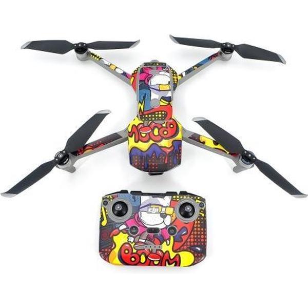 STARTRC voor DJI Mavic Air 2 PVC-machinebehuizing + afstandsbediening + batterij decoratieve stickerset (geanimeerde graffiti)