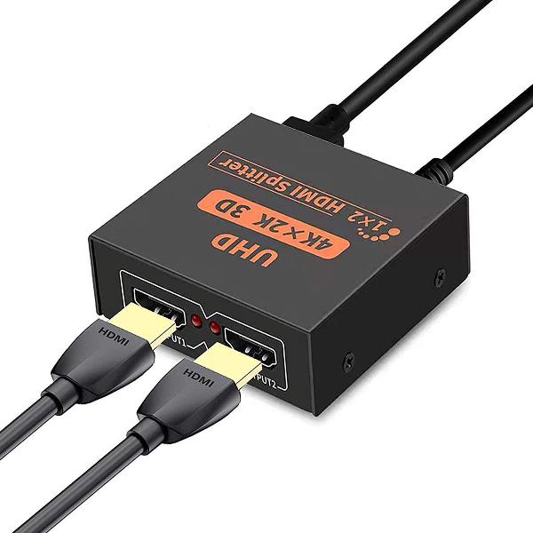 hdmi splitter 1 in 2 uit - HDMI Splitter, 4K HDMI Splitter, 1: 2 Ausgang HDMI Splitter HDCP Ultra HD 4K x 2K 3D 1080p 2160p Compatibel mit X-Box HDTV Projektor