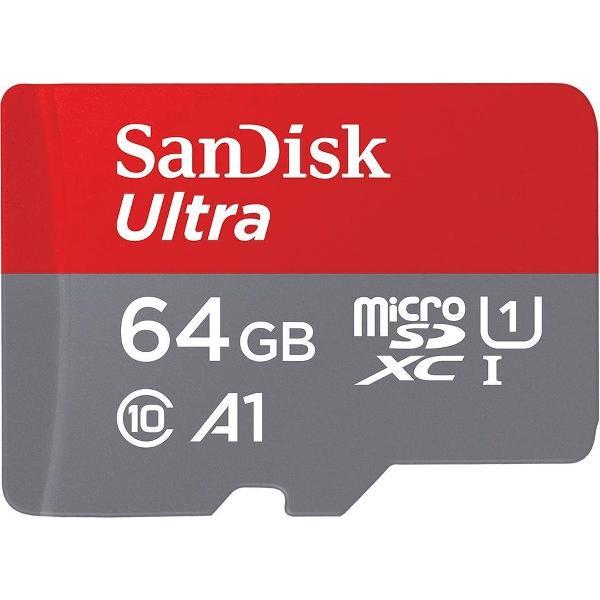 SanDisk Ultra microSD flashgeheugen 64 GB MicroSDHC UHS-I Klasse 10