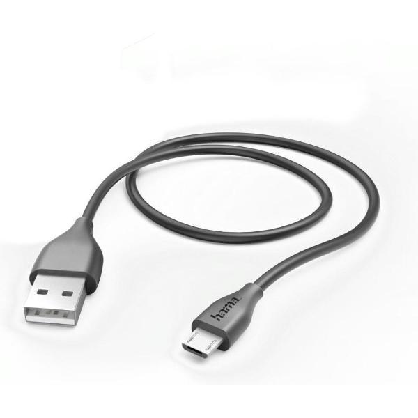 Hama Oplaad-/gegevenskabel Micro-USB 1,4 M Zwart