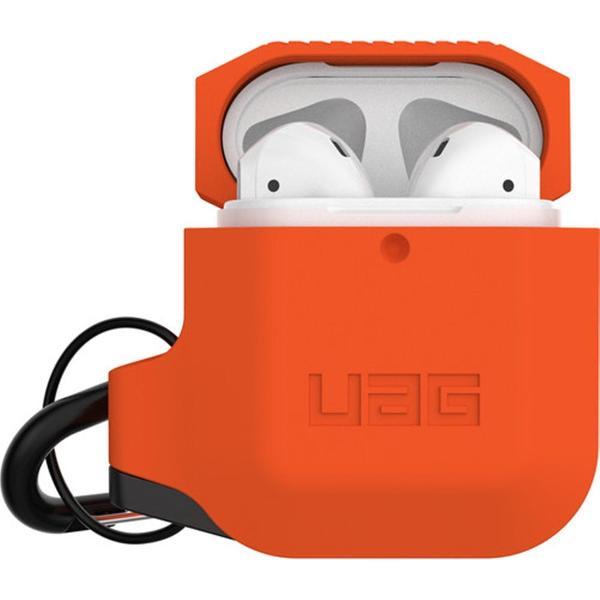 Apple Airpods Silicone Case-Orange/Grey