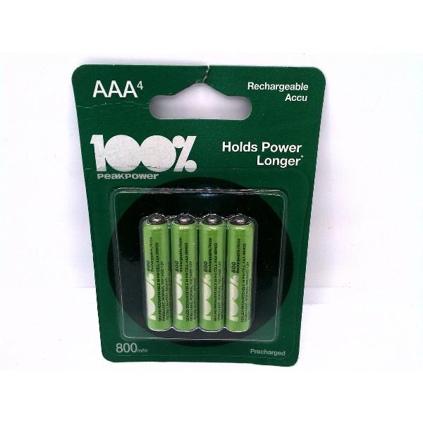 Oplaadbare batterijen 4 stuks AAA 800mAH