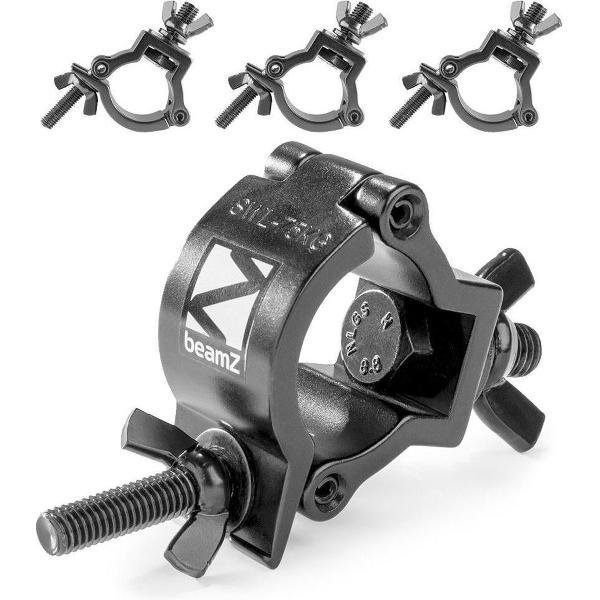Trussklem - BeamZ BC35B-75 set van 4 aluminium slimline half couplers - 75kg max. - Zwart