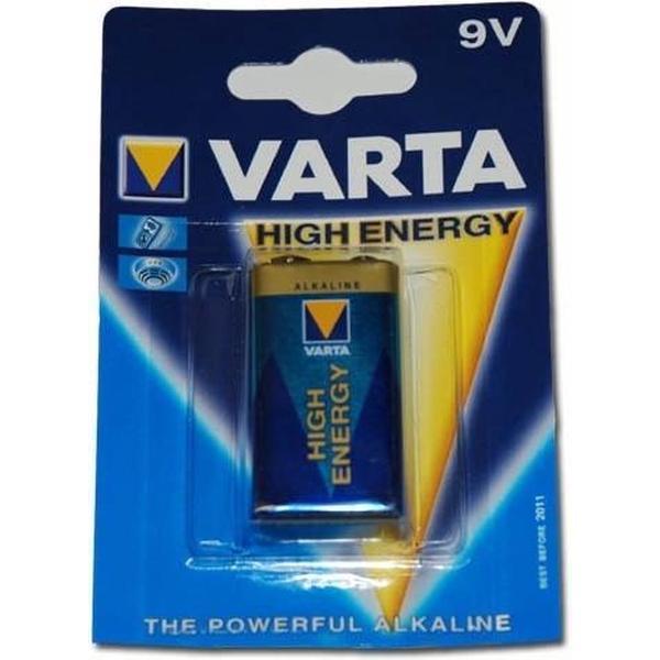 6x Varta batterij 9 volt blok - batterijen