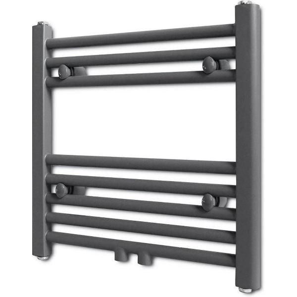 Radiator/handdoekenrek recht grijs 480x480 mm