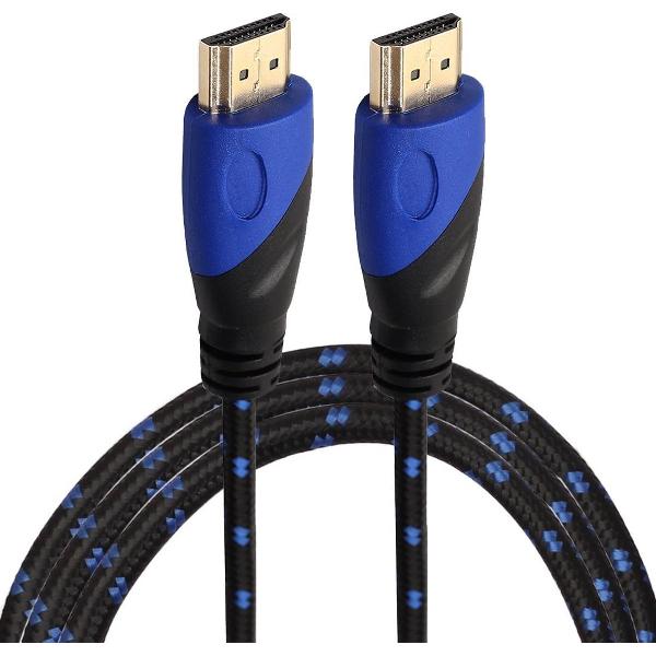HDMI kabel 1.8 meter - HDMI naar HDMI - 1.4 versie - High Speed - HDMI 19 Pin Male naar HDMI 19 Pin Male Connector Cable - Nylon blue line