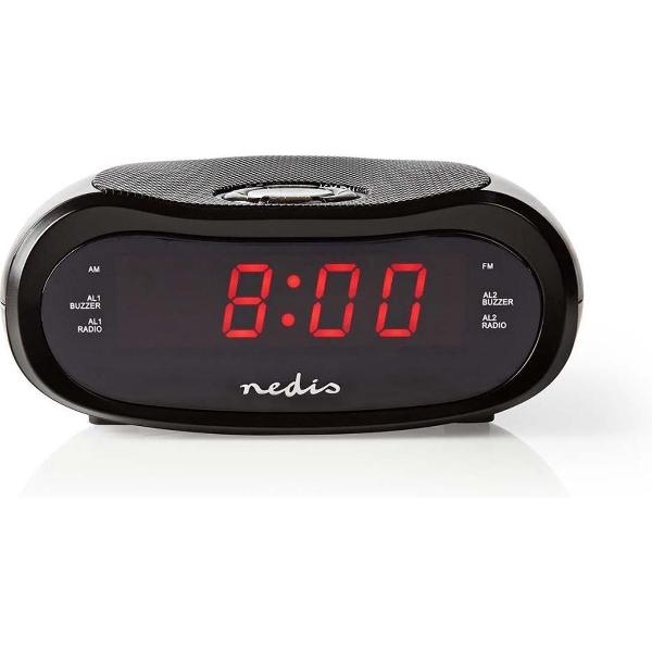 Nedis CLAR001BK - Digitale Wekkerradio met LED-display en sluimerknop