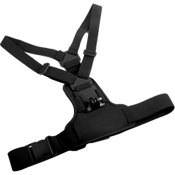 Shop4 - GoPro HERO9 Black Borstband - Elastisch Zwart