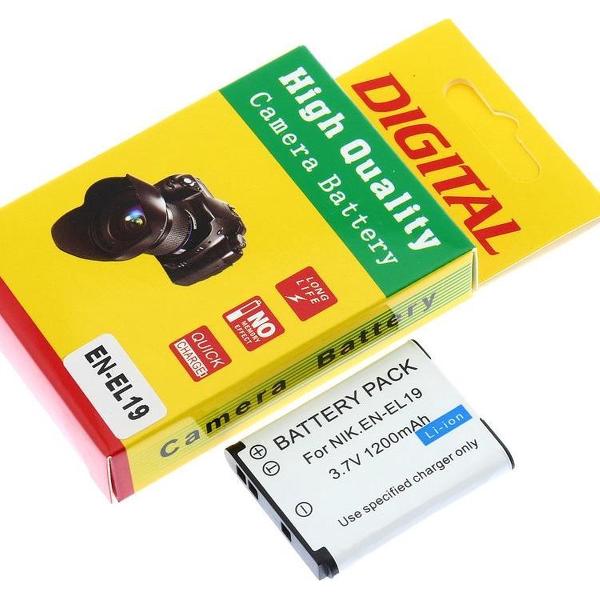 Camera Batterij Accu EN-EL19 1200mAh voor Nikon Coolpix