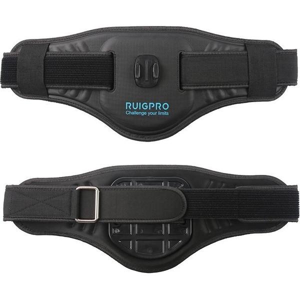 RUIGPRO Heupgordel Bevestigingsriem voor GoPro HERO9 Zwart / HERO8 Zwart / HERO7 / 6/5/5 Sessie / 4 Sessie / 4/3 + / 3/2/1, DJI OSMO Pocket, Insta360 ONE X, Ricoh Theta S / Theta V / Theta SC36 en andere panorama-actiecamera's (zwart)