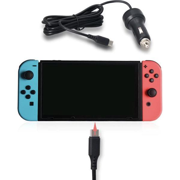 Nintendo Switch Autolader reislader USB-C Snellader Zwart