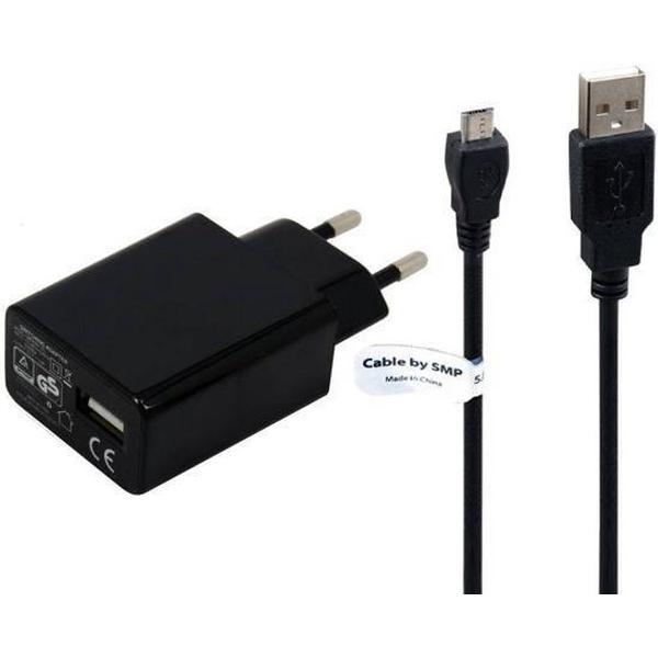 TUV gekeurde 2A Micro-USB lader. 1,2 m Oplaadkabel en thuislader snoer met stekker geschikt voor: Denver. TAQ-70232, TAQ-70242, TAQ-70252, TAQ-70262