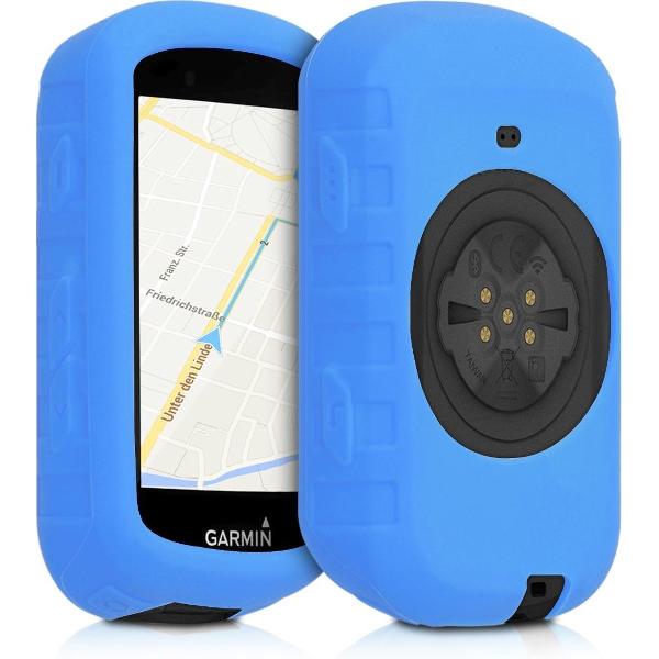 kwmobile hoes voor Garmin Edge 530 - Siliconen beschermhoes voor fietsnavigatie - blauw