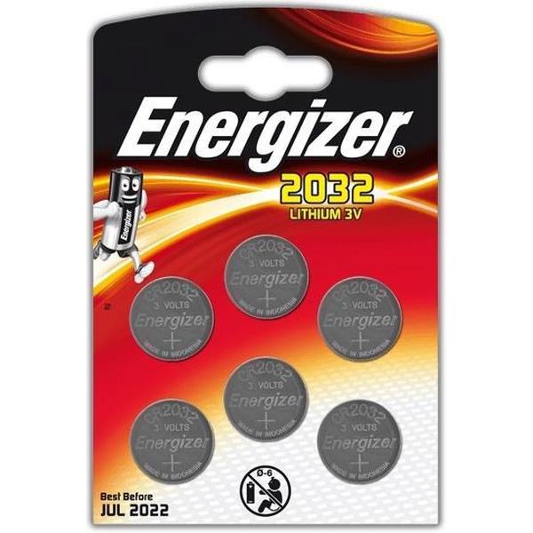 Energizer Batterij Knoopcel Lithium 3v Cr2032 6 Stuks