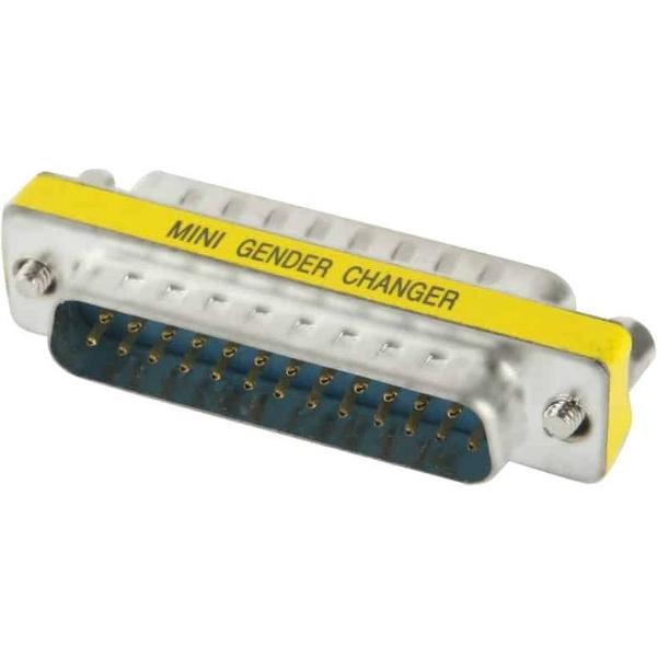 DB25 25-pins mannelijk naar mannelijk mini-geslachtswisselaaradapter