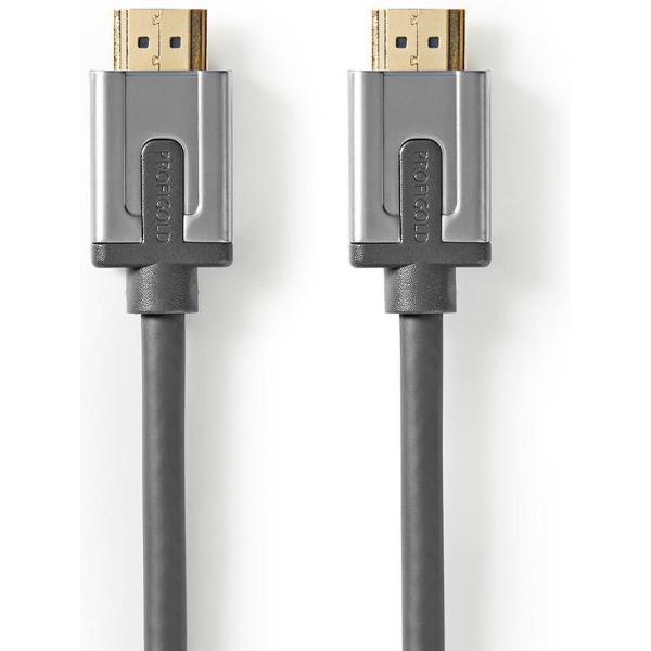 Profigold PROV2101 Ultra High-speed Hdmi™-kabel Met Ethernet Hdmi-connector - Hdmi-connector 1,0 M Antraciet