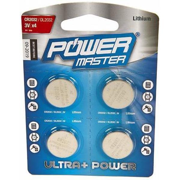 SILVERLINE Lithium Knoopcel batterij CR2032 - 4 stuks