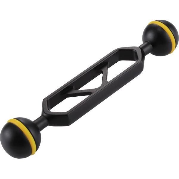 PULUZ 5 inch 12,6 cm aluminiumlegering dubbele ballenarm voor onderwatertoorts / videolicht, baldiameter: 2,5 cm