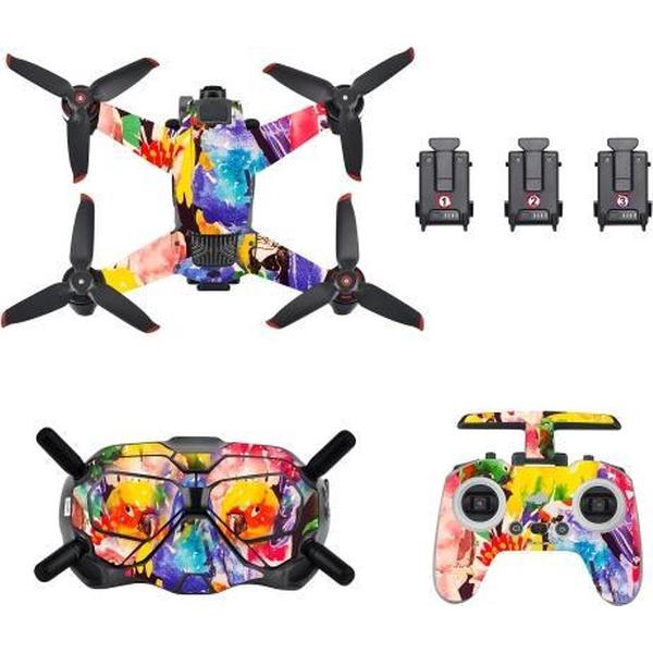 STARTRC UAV + afstandsbediening + bril Lichaamsbeschermende PVC-sticker voor DJI FPV (gekleurde graffiti)