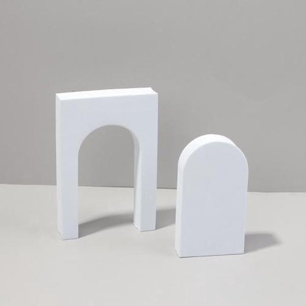 Cuboid Deur Combo Kits Geometrische Kubus Effen Kleur Fotografie Foto Achtergrond Tafel Schieten Schuim Props (Wit)