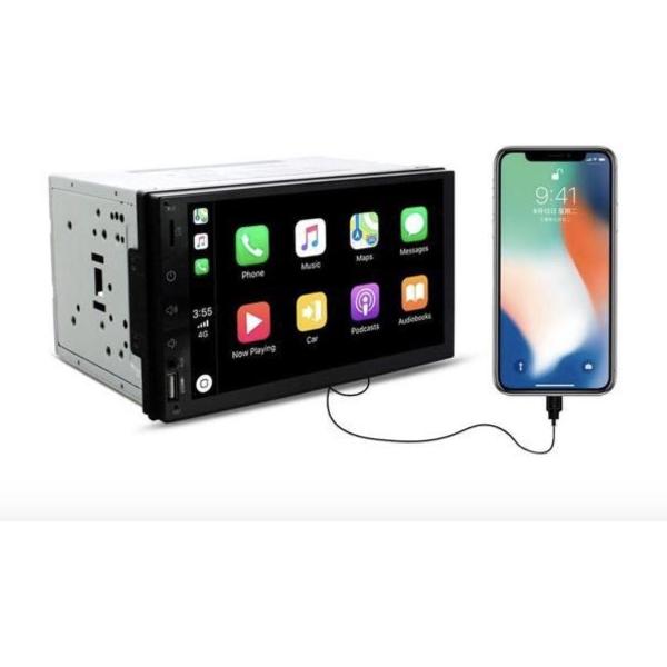 Carplay 2-din Navigatie Autoradio iPhone en android auto met bluetooth