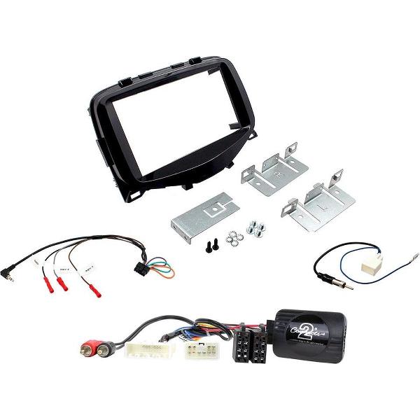 2-DIN KIT Citroen C1 2014- Piano zwart max diepte 150mm