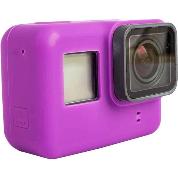 Voor GoPro HERO5 siliconen behuizing beschermhoes Cover Shell (paars)