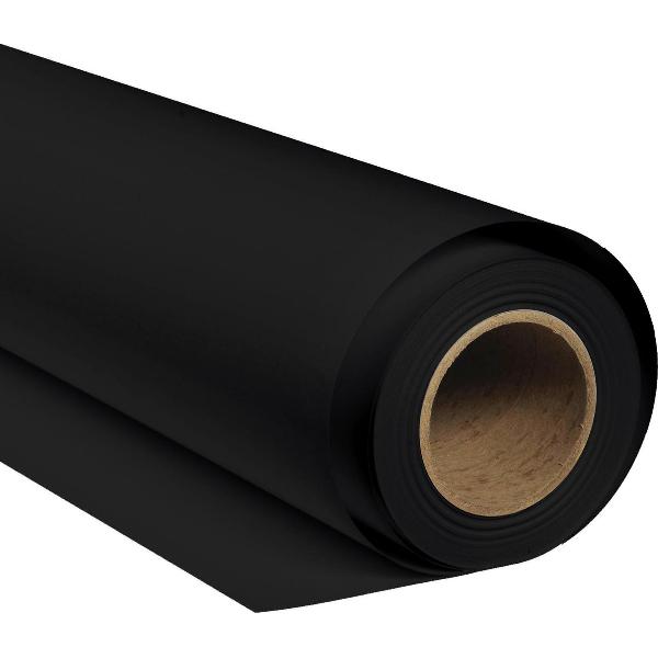 Bresser Achtergrondrol - SBP02 Zwart - Papier - 1.69x11m - Geschikt voor Fotostudio