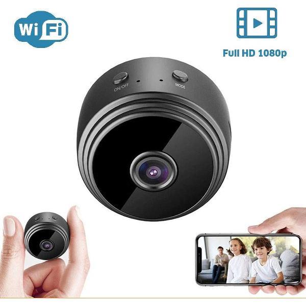 Techmaster - Spy Camera – Dashcam - Beveiligings Camera - Verborgen Camera - Spycam – Mini Camera – Mini Camera Spy – Spionage Camera - Spy Camera Met Wifi App - Zwart - Full HD 1080p