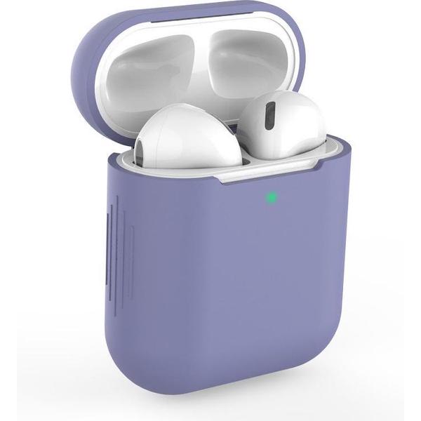 Apple AirPods 1/2 Hoesje in het blauw/grijs - Siliconen - Case - Cover - Soft case - Blauw - Grijs