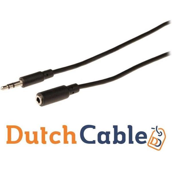 Dutch Cable - Audio Verlengkabel - 3 meter - Female To Male - Aux / 3,5 mm Mini Jack - Headset Stereo Kabel - Verlengsnoer