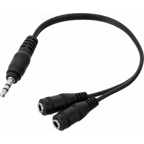 Iconn - Stereo Audio Splitter - 1x 3.5mm jack Male naar 2x 3.5mm jack Female