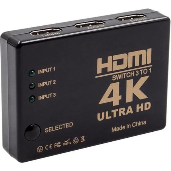 Astilla | 3 in 1 HDMI Switch Splitter | 4K & Full HD 3 poort