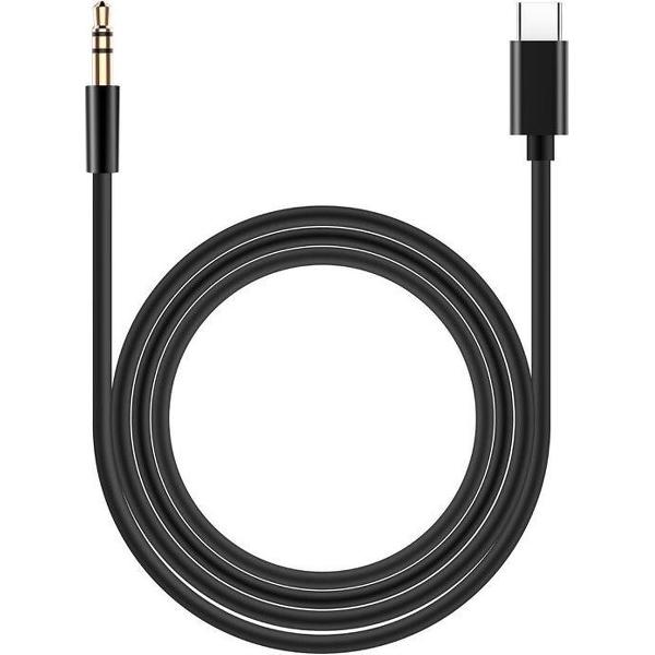 Usb C naar Audio Aux - 1m lang - Auto Kabel USB C naar Aux - Zwart
