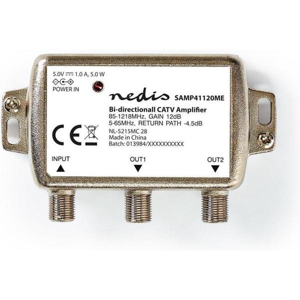 Nedis Catv Versterker | 9 Db Versterking| 85-1218 Mhz | 2 Uitgangen