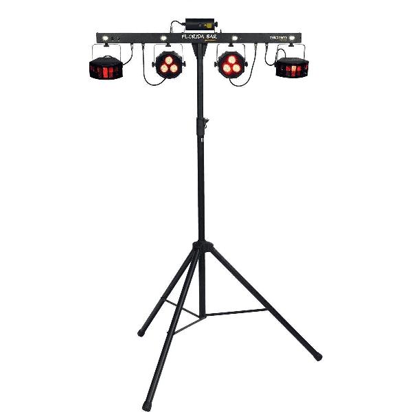 ALGAM Lighting - DJ verlichting - DJ bar - voor de startende DJ - Dj Verlichting met Laser - Feestverlichting - Led parren aan bar - Dj verlichting met footswitch - stroboscoop effect