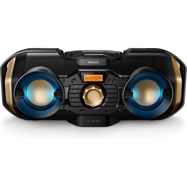 Philips - Radio - CD - Speler - Bluetooth - AUX - Draagbare Speaker met Verlichting - Digitale Scherm - 50W - PX840T/05