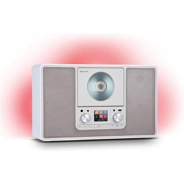 auna Scala VCD digitale radio met DAB/DAB+ tuner en FM RDS ontvanger - Bluetooth / USB / AUX - zevenkleurig sfeerlicht