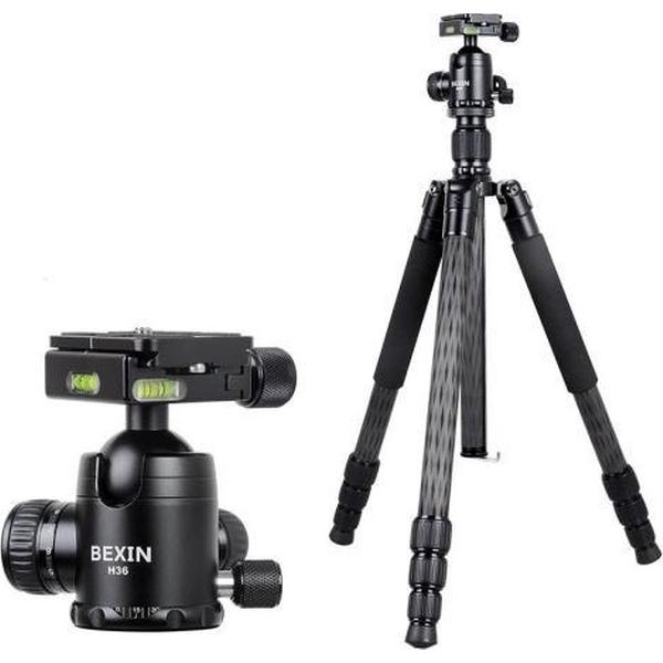 BEXIN W284C H36 Koolstofvezel professioneel fotostatief voor DSLR-camera