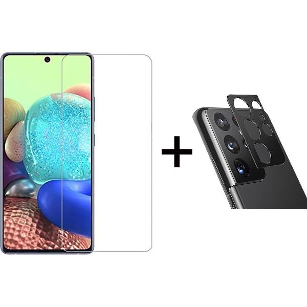 Beschermglas Samsung A72 screenprotector 1 stuk - Samsung Galaxy A72 screen protector camera lens - 1 stuk - Samsung Galaxy A72 screenprotector glas