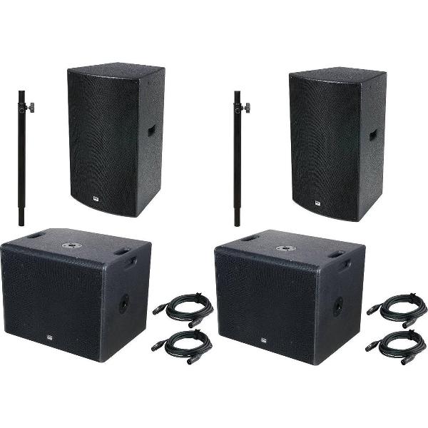 Geluidsinstallatie - DJ set - Stereo Set - Muziekinstallatie - Geluidsset voor bands - boxen - geluidsboxen - actieve speaker boxen - actieve speaker set
