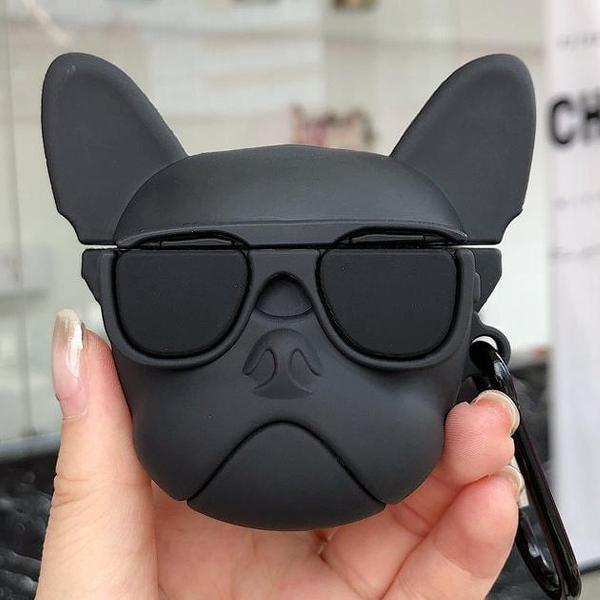 Airpods Hoesje | Airpods Case | Dieren | French Bulldog | Frenchie | Zwart | Vaderdag Kados | Vader Cadeautjes | Geschenk