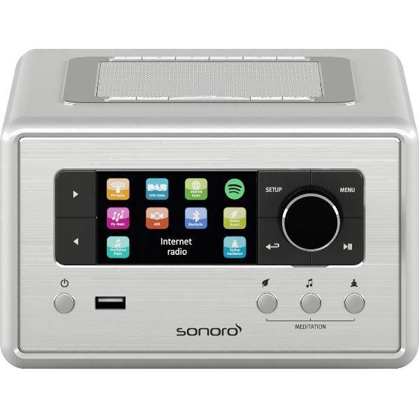 Sonoro RELAX V2- Internet Radio - DAB + radio en Bluetooth - Zilver