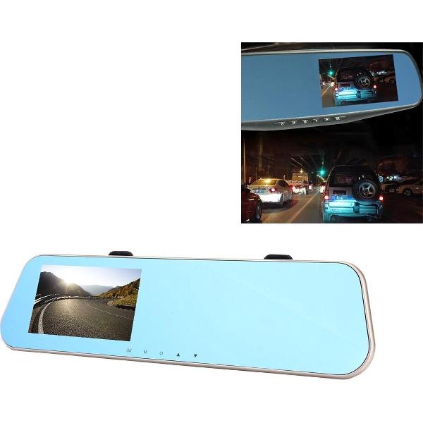 Scherm linksachteruitkijkspiegel Achteruitkijkspiegel DVR van het voertuig, Allwinner-programma's, 2 camera's 1080P HD 140 graden brede kijkhoek, ondersteuning GPS-poort / bewegingsdetectie / nachtzicht / TF-kaart / G-sensor